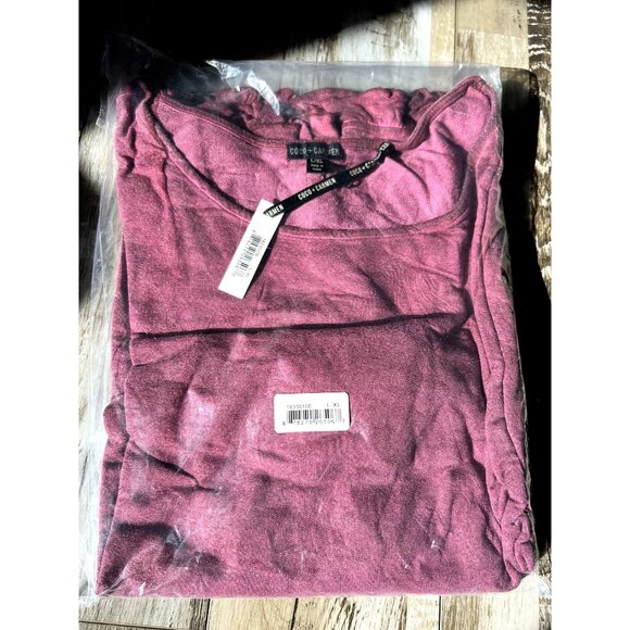 Coco + Carmen Women's Mauve Blouse with Ruffle sleeves and Waist - Size L/XL - Picture 2 of 7